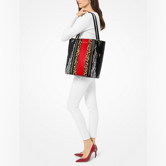 Michael Kors Limited Edition Megan Large Mixed-Media Leather Tote Bag - Picture 2 of 12